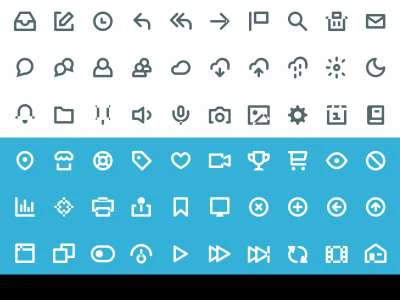 60 Vicons Free Icon Set  - Free template