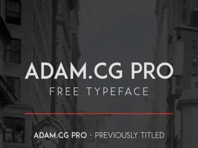 ADAM.CG PRO Free Font  - Free template