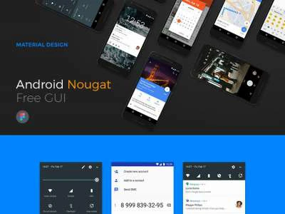 Android Nougat Free GUI  - Free template