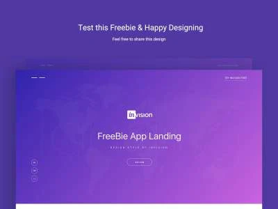 App Landing InVision Style  - Free template