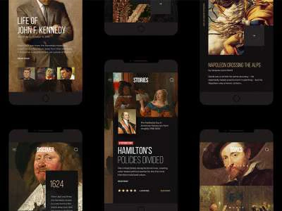 Art History Mobile App  - Free template