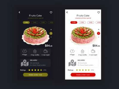 Bakery Food Shopping UI  - Free template
