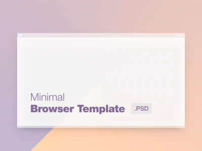 Browser Minimal Template  - Free template