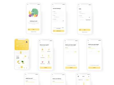 Calorie Counter App UI  - Free template