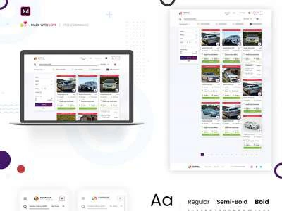 Car Auction Web UI  - Free template