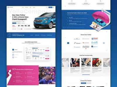 Car Insurance Web Design  - Free template