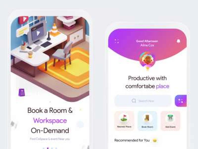 CoSpace Booking App  - Free template