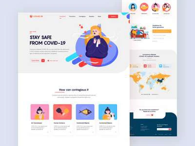 COVID-19 Landing Page  - Free template
