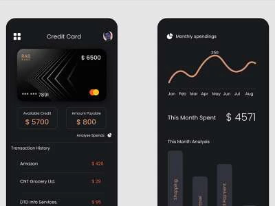 Credit Card Spendings App  - Free template