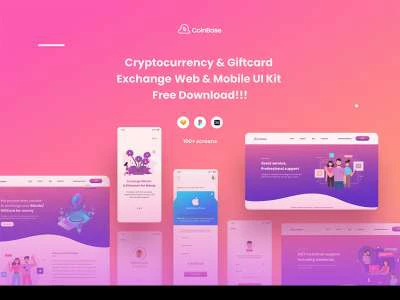 Crypto App and Web Design  - Free template