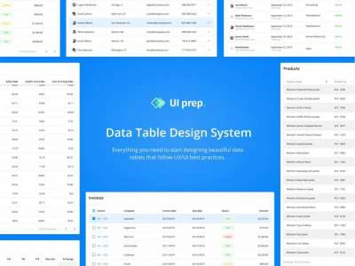 Data Table Figma UI  - Free template