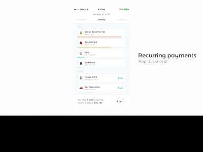 Debts UI Kit App Concept  - Free template