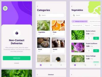 Delivery App UI Kit  - Free template