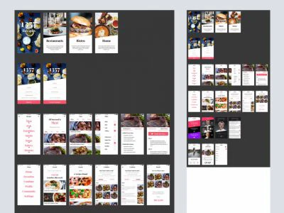 1357 Recipe App UI Kit  - Free template