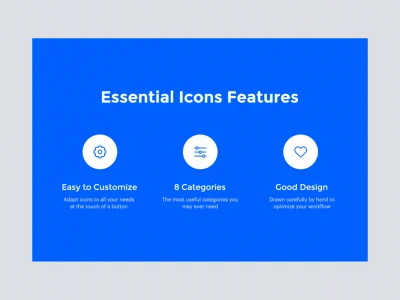 250 Essential Icons  - Free template