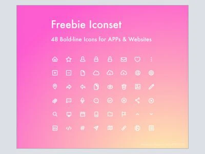48 Freebie Icons  - Free template