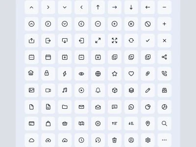 81 Mini Essential Icons for Sketch  - Free template