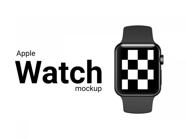 Apple Watch 3 38mm White Mockup  - Free template