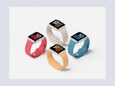 Apple Watch Series 5 Set Mockup  - Free template