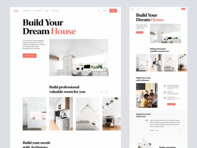 Architecture Landing Page for Figma  - Free template