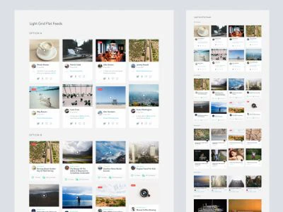 Based Feed UI Kit for Sketch  - Free template