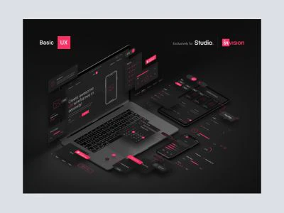 Basic UX for Invision Studio  - Free template