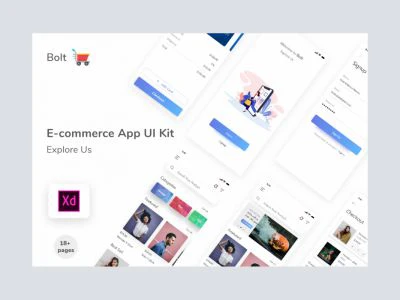 Bolt E-commerce App UI Kit  - Free template