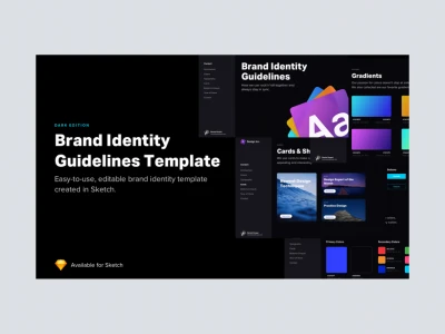 Brand Identity Guidelines 2.0 - Dark Edition  - Free template