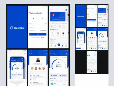 Busines - Bank App for Sketch  - Free template