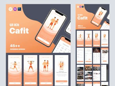 Cafit - Workout UI Kit  - Free template