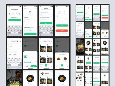 Chefio Recipe Free App UI Kit for Figma  - Free template