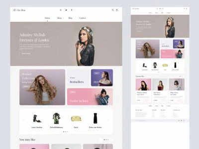 Clay Shop E-commerce UI Kit For Sketch  - Free template