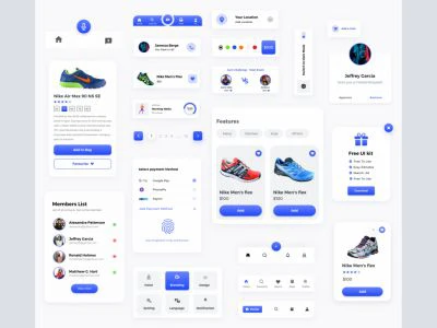 Components Free UI Kit for Adobe XD  - Free template