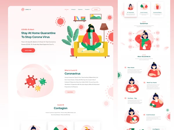 COVID-19 Landing Page  - Free template