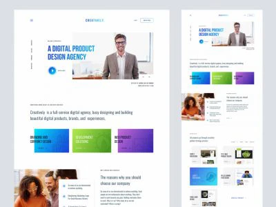 Creatively Agency Landing Page  - Free template