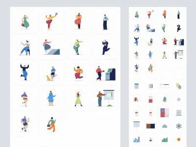 Daily - 50 Free Illustrations  - Free template