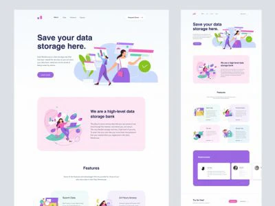 Data Warehouse Landing Page for Figma  - Free template