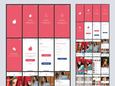 Dating App UI Kit for Sketch  - Free template