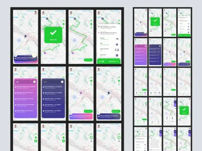 Delivery Truck App Free UI Kit for Adobe XD  - Free template