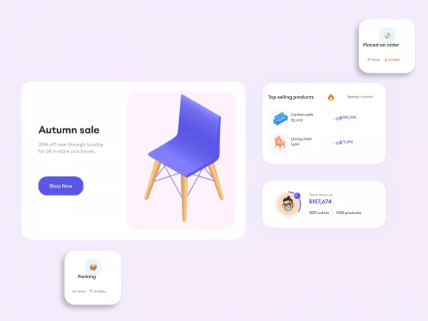 E-commerce Components UI Kit  - Free template