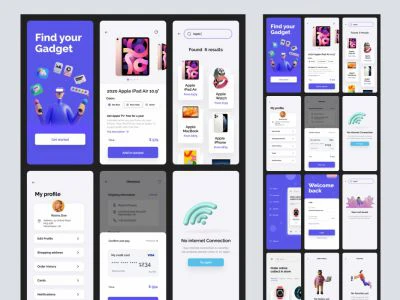 eCommerce Free App UI Kit for Figma  - Free template