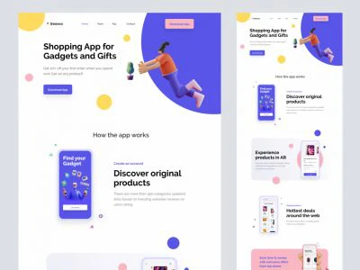 eCommerce Free Landing Page for Figma  - Free template