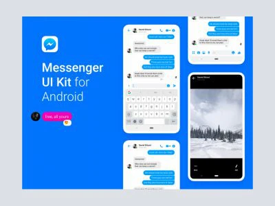 Facebook Messenger UI Kit for Android  - Free template