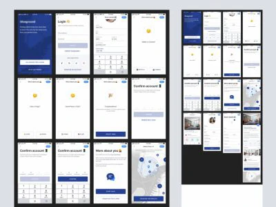 Find a Roommate Free UI Kit for Sketch  - Free template