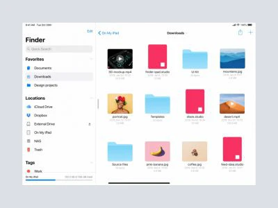 Finder for iPad Concept  - Free template