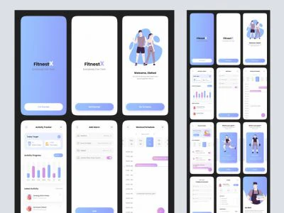 Fitness Free App UI Kit for Figma  - Free template