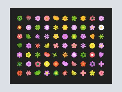 Flower Patterns Free Illustration for Figma  - Free template