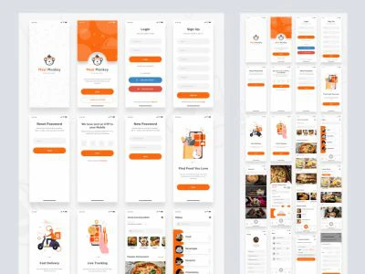 Food Delivery Free UI Kit for Adobe XD  - Free template