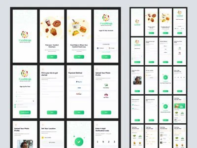 Food Delivery Free UI Kit for Figma  - Free template
