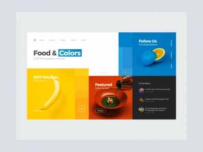 Food Photography Awards Website  - Free template
